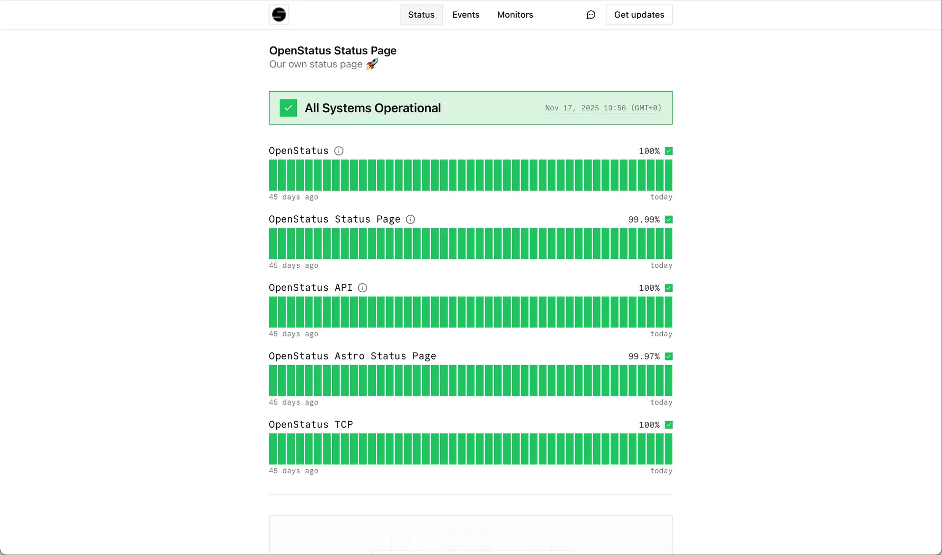 OpenStatus screenshot placeholder